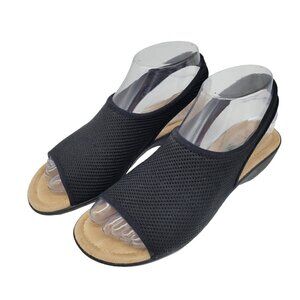 LifeStride Trudie Slip On Sandals Fabric Upper Slingback Comfort Support Sz 6.5